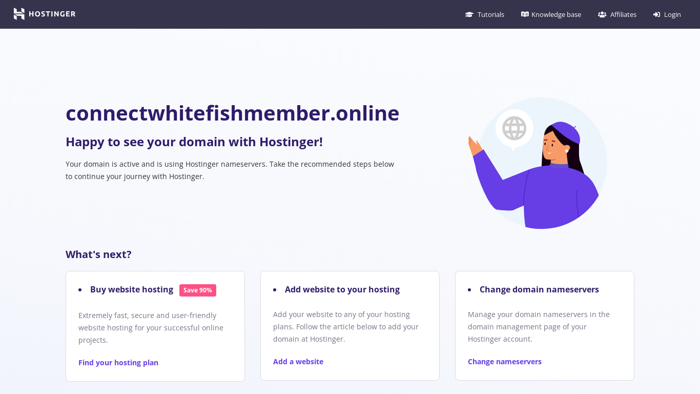website screenshot of https://connectwhitefishmember.online/