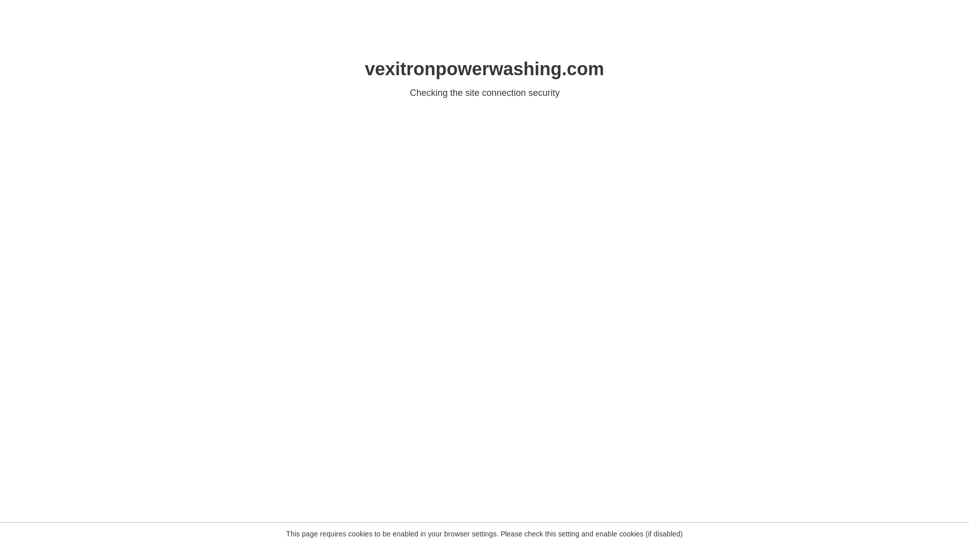 website screenshot of https://vexitronpowerwashing.com/