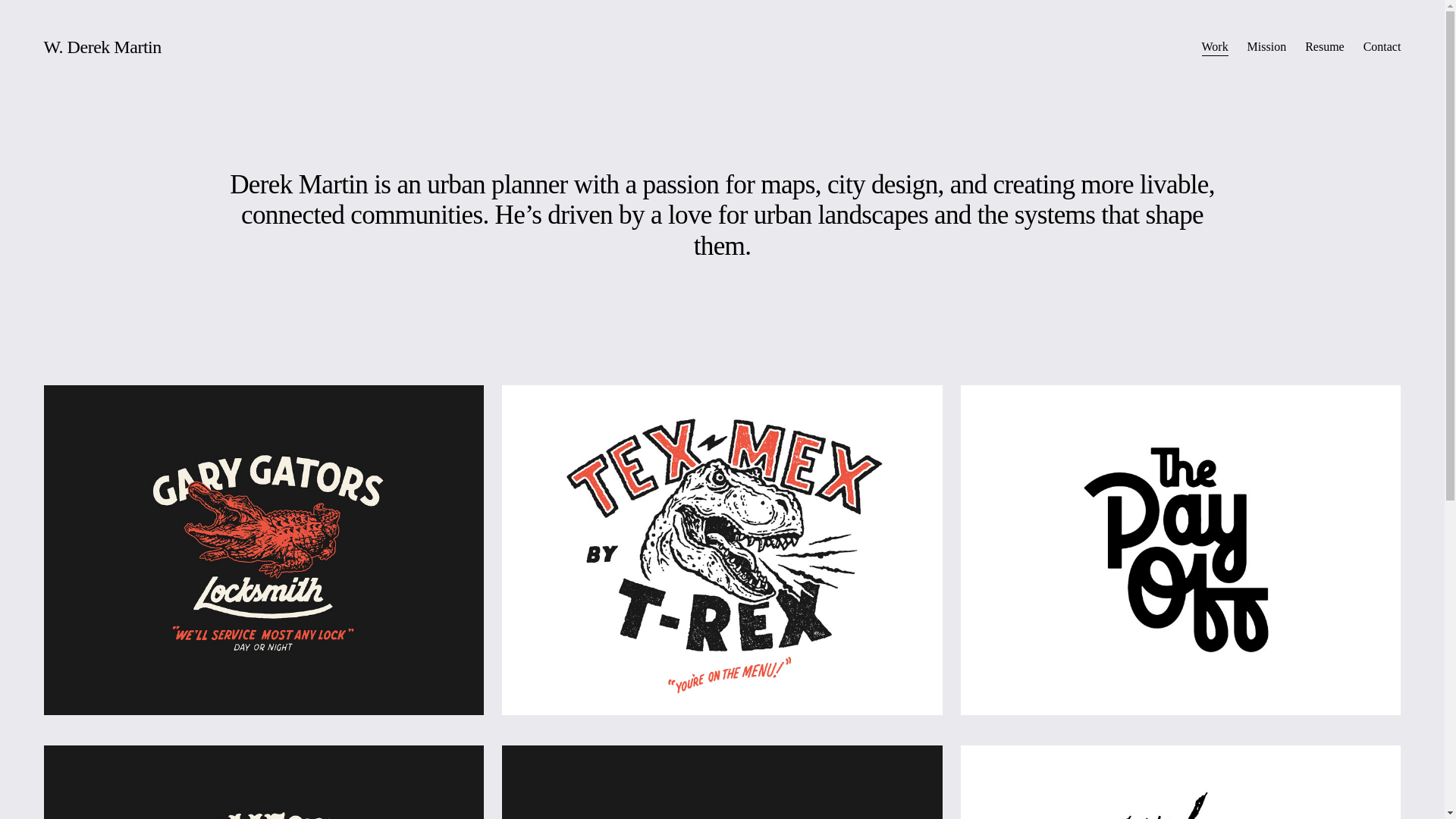 website screenshot of https://wderekmartin.com/