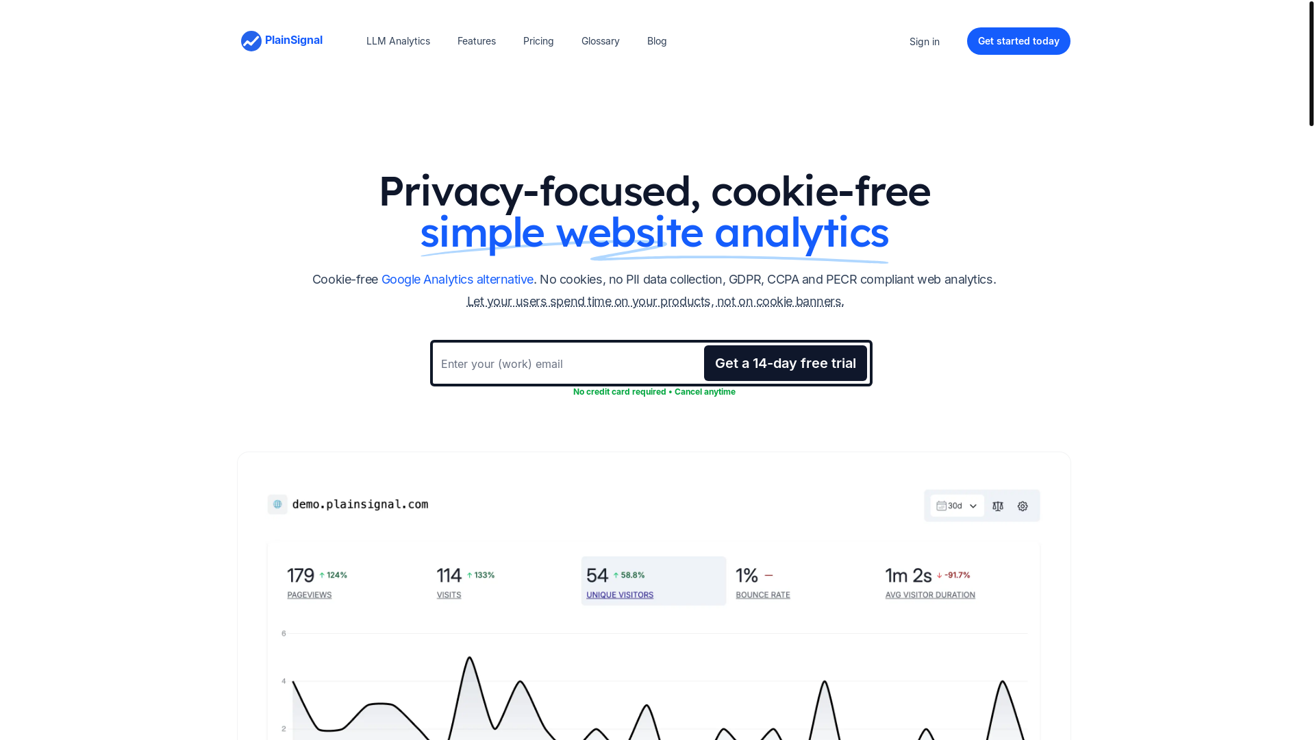 website screenshot of https://plainsignal.pages.dev/