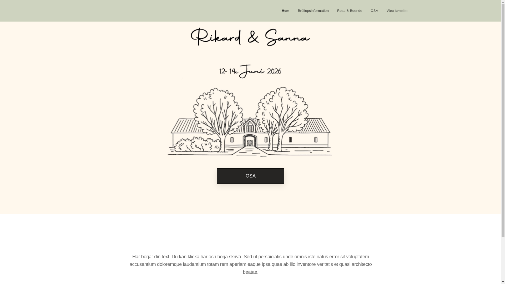 website screenshot of https://rikardsanna2026.se/