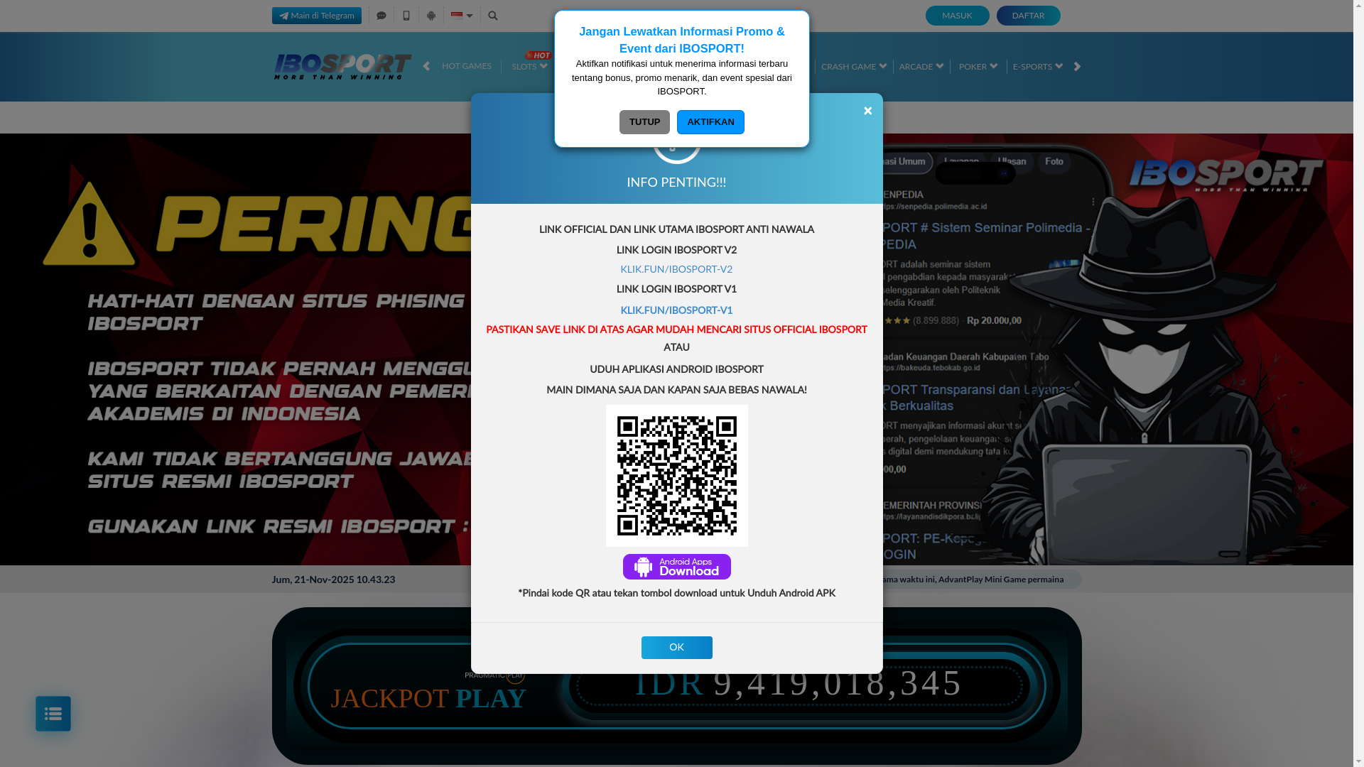 website screenshot of https://iboslot.app/