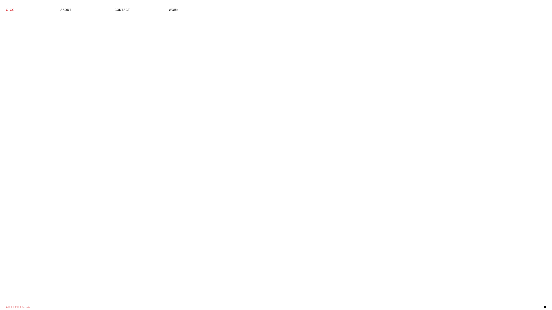 website screenshot of https://criteria.cc/