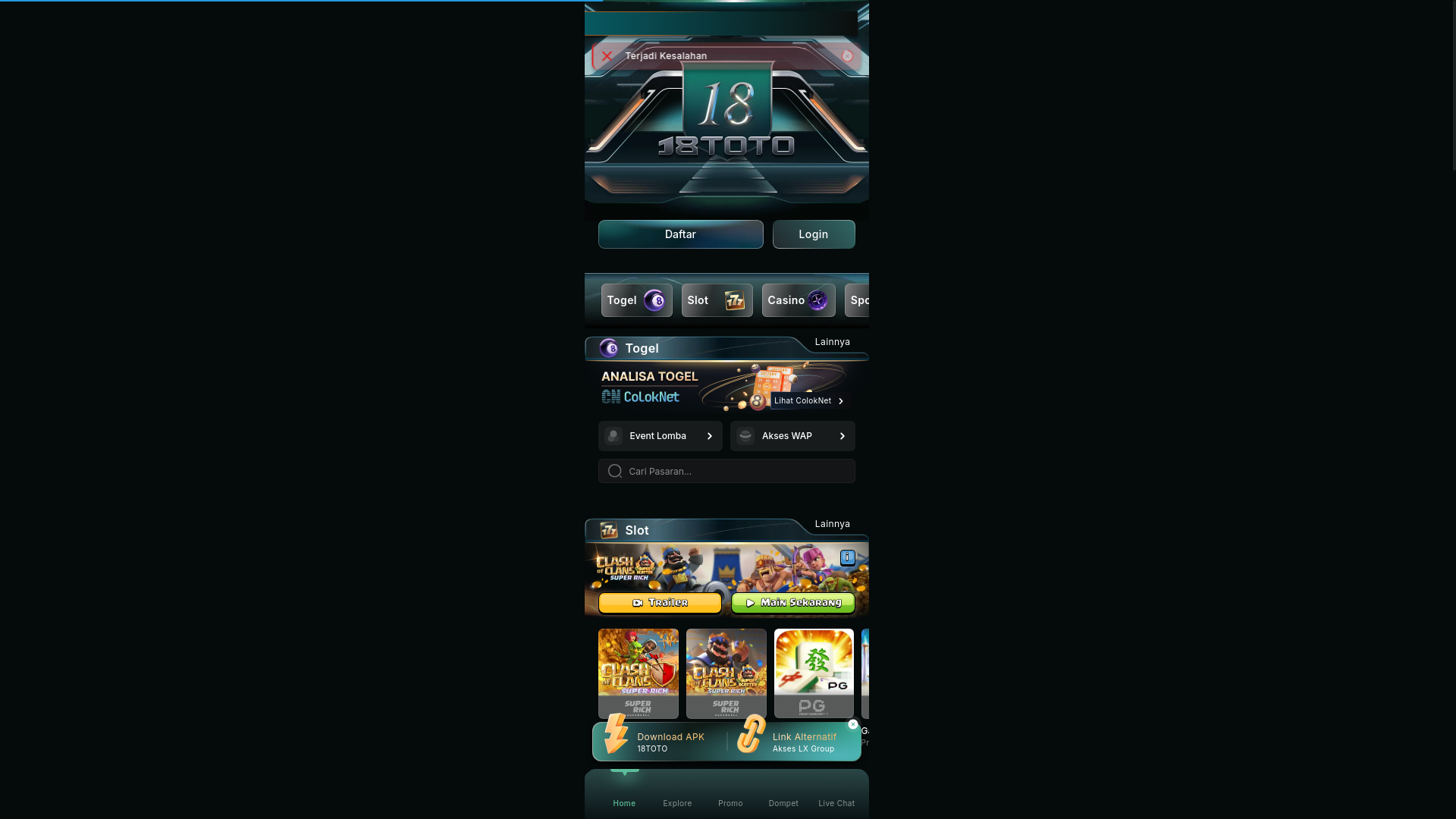 website screenshot of https://sewajetskie.xyz/