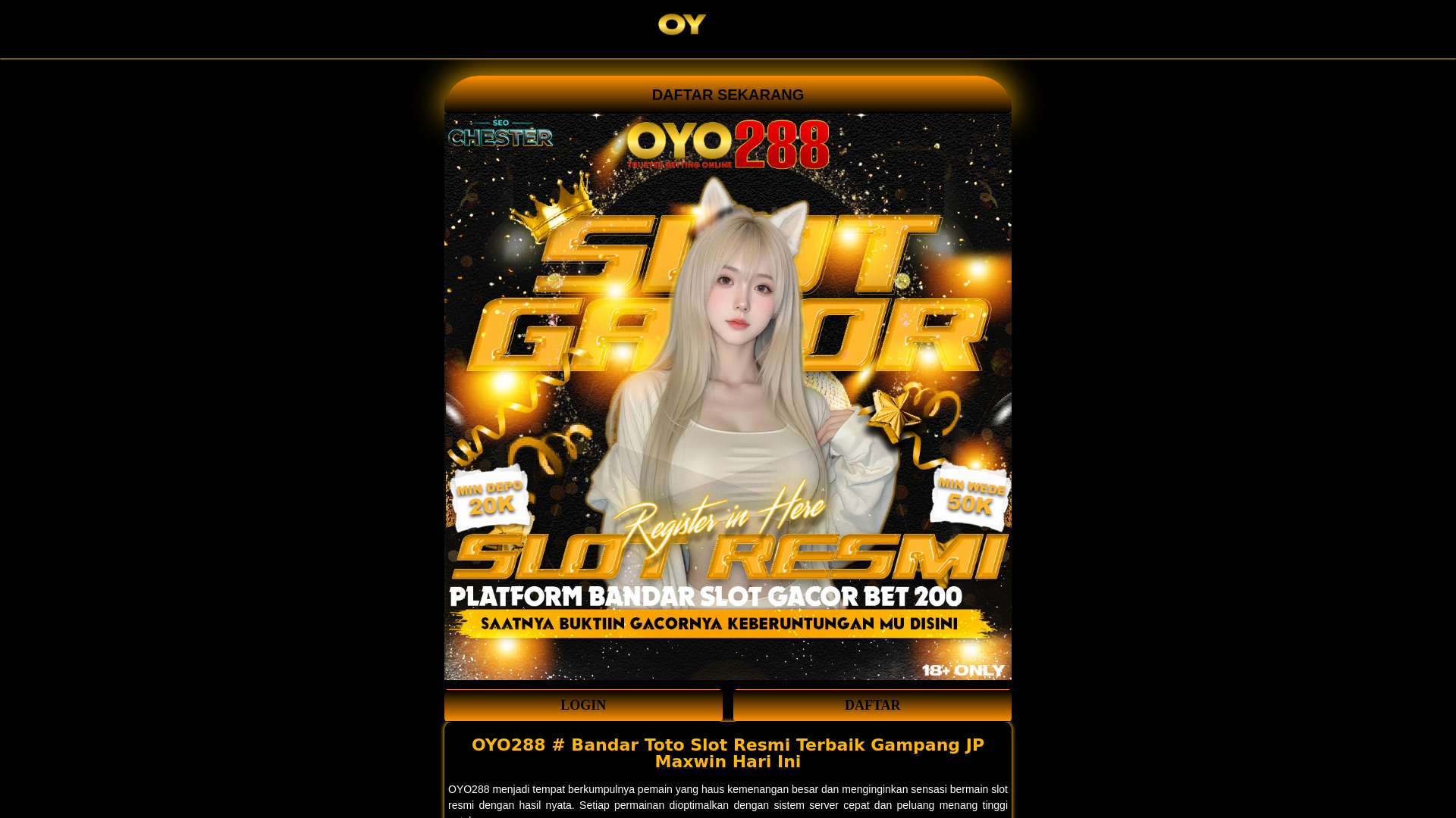 website screenshot of https://bandar-oyo288-tergacor.pages.dev/