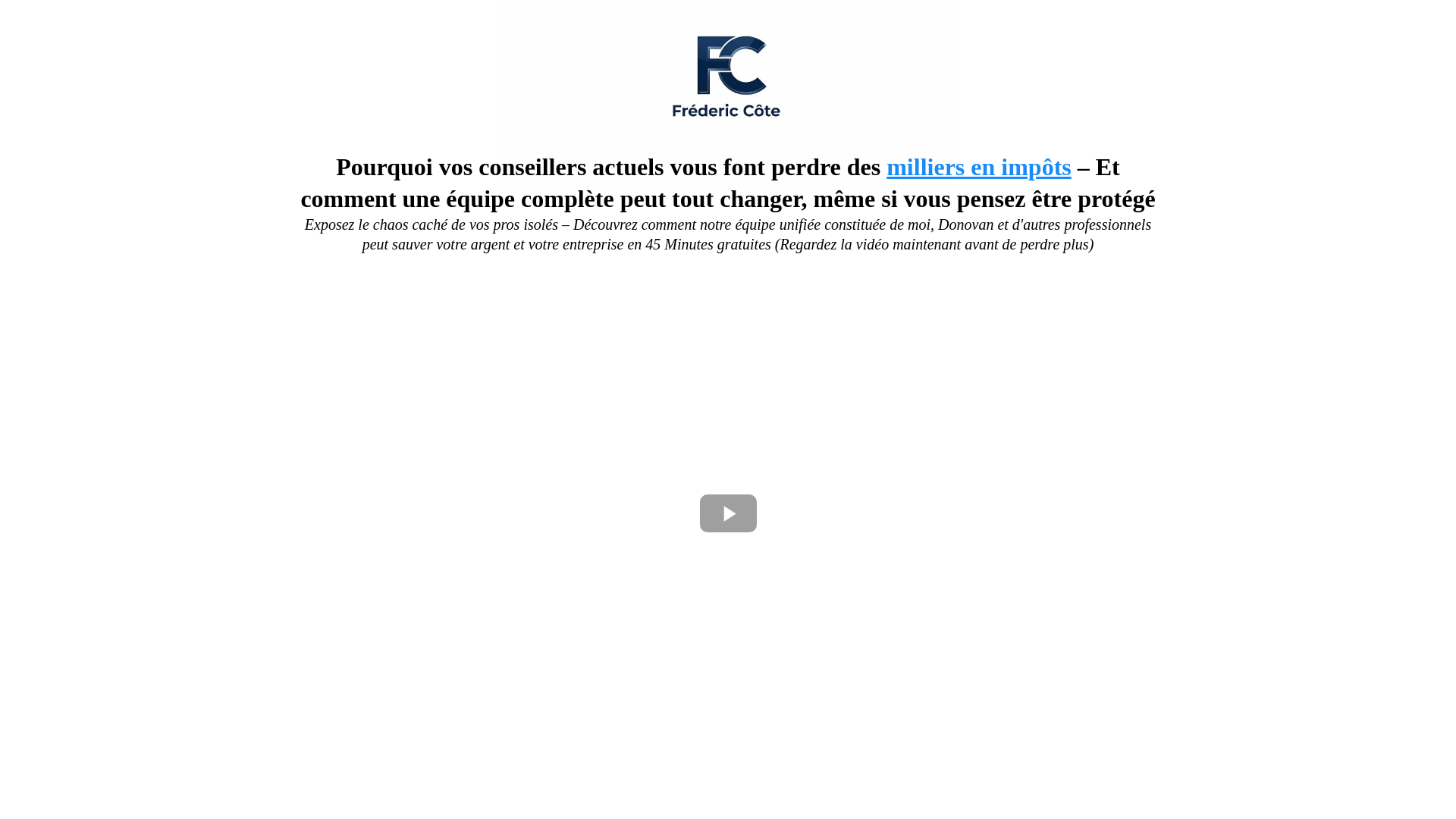 website screenshot of https://frederic-cote.com/