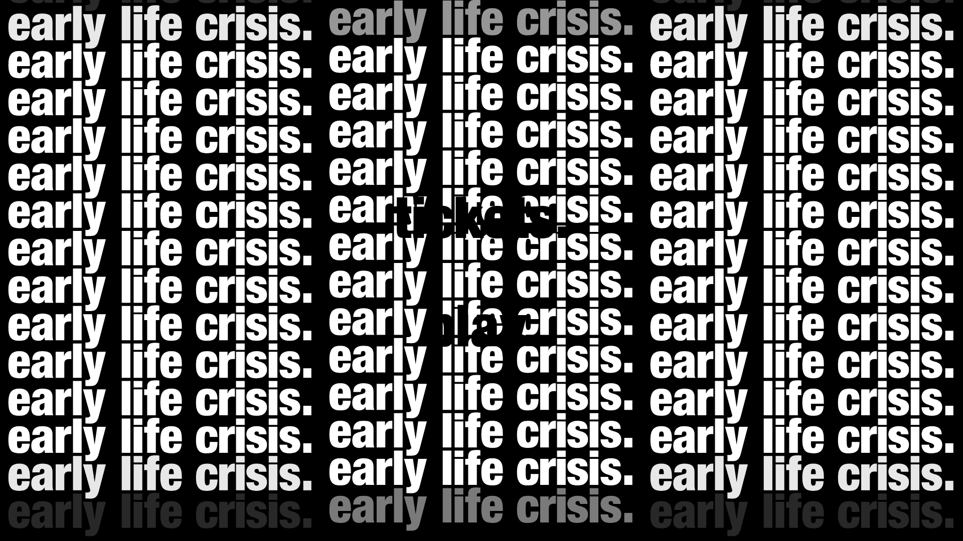 website screenshot of https://earlylifecrisis.com/
