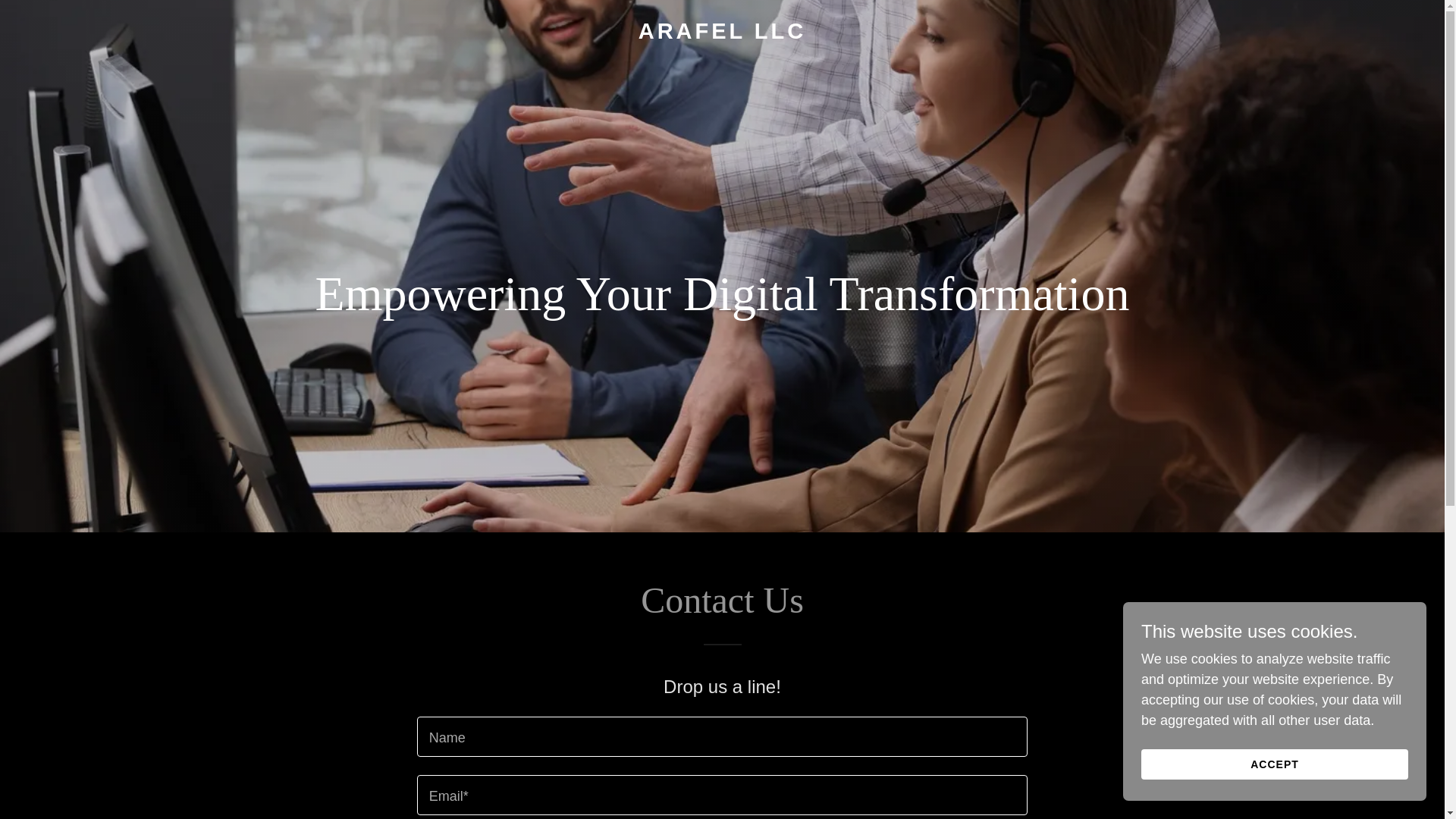 website screenshot of https://arafelllc.com/