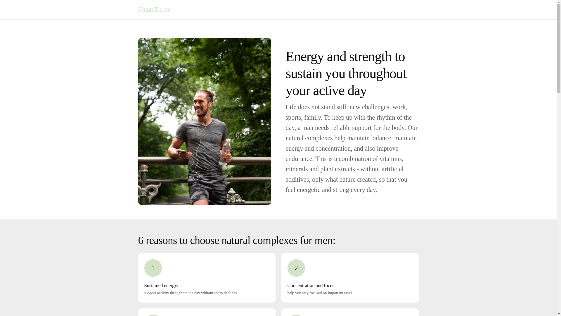 website screenshot of https://naturethrive.info/