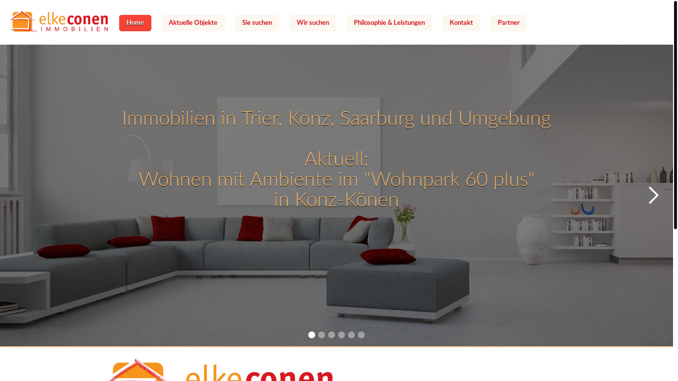 website screenshot of https://wohnen-konz.de/