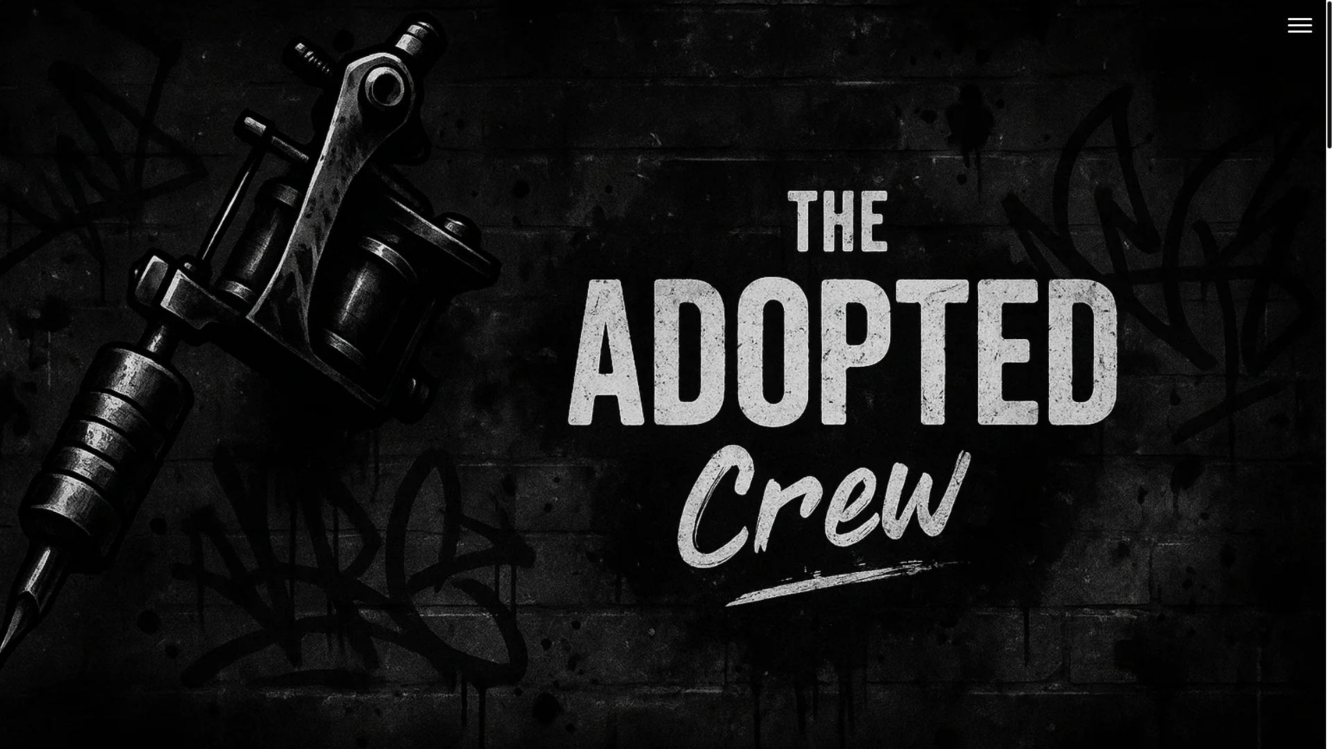 website screenshot of https://theadoptedcrew.com/