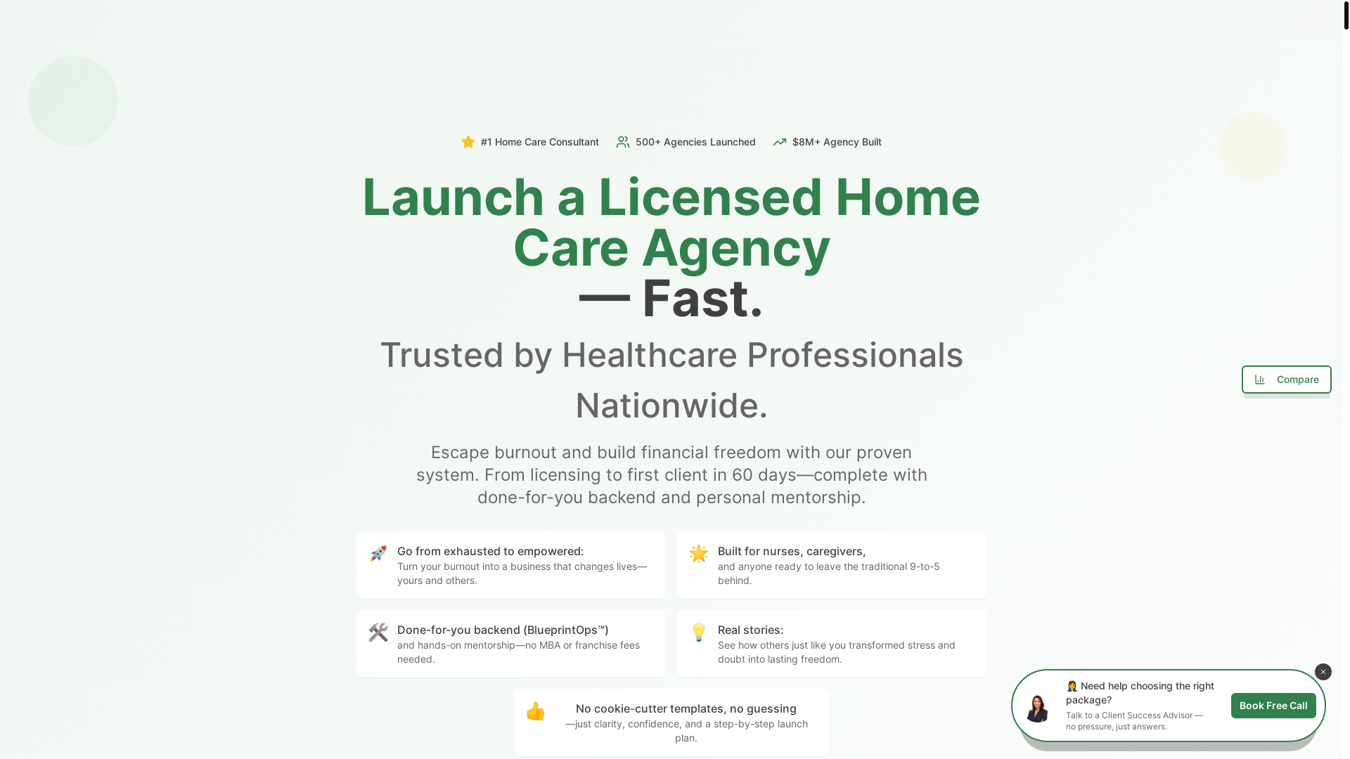 website screenshot of https://tophomecareconsultants.com/