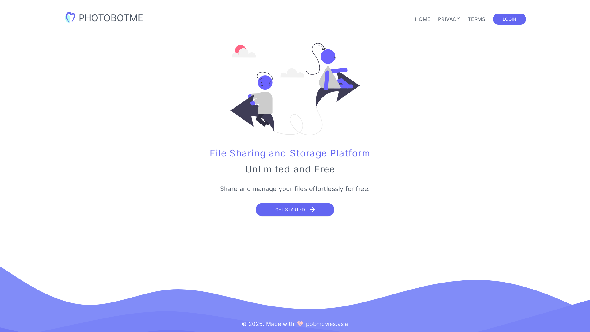 website screenshot of https://pobmovies.asia/