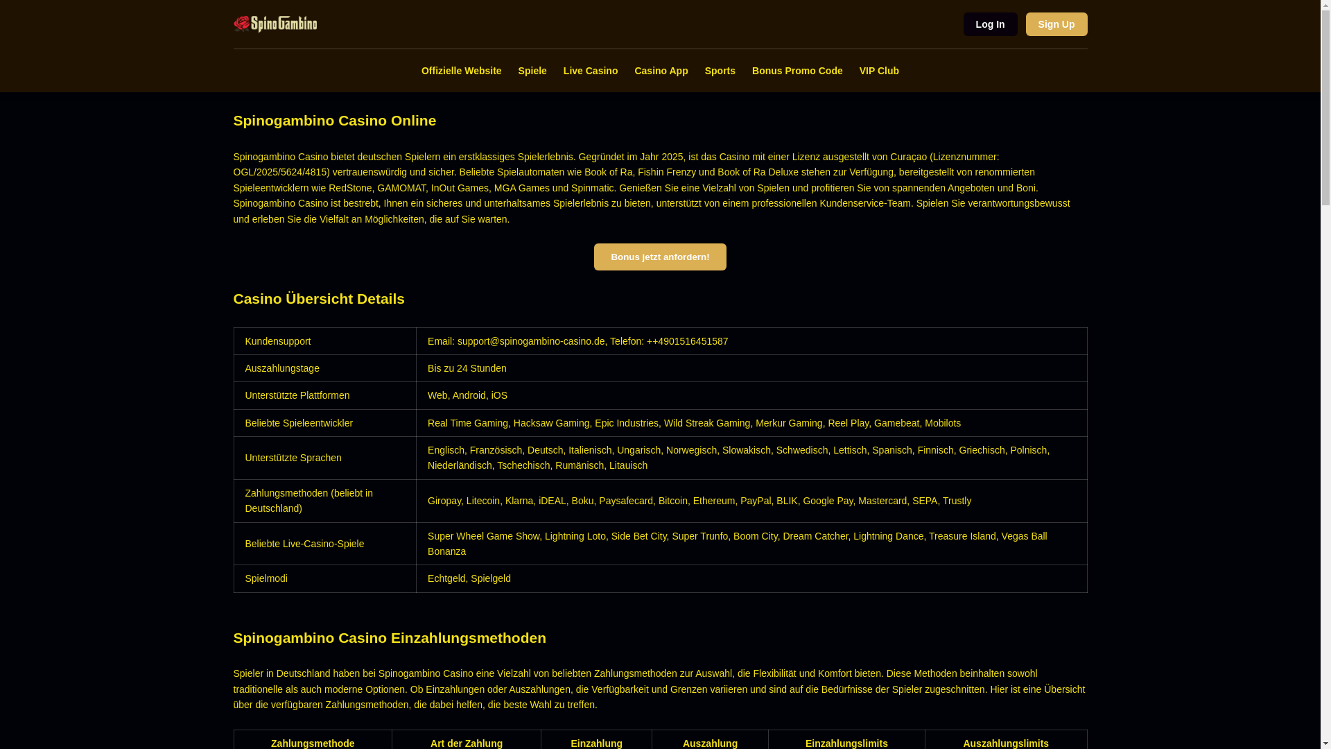 website screenshot of https://spinogambino-casino-de.pages.dev/
