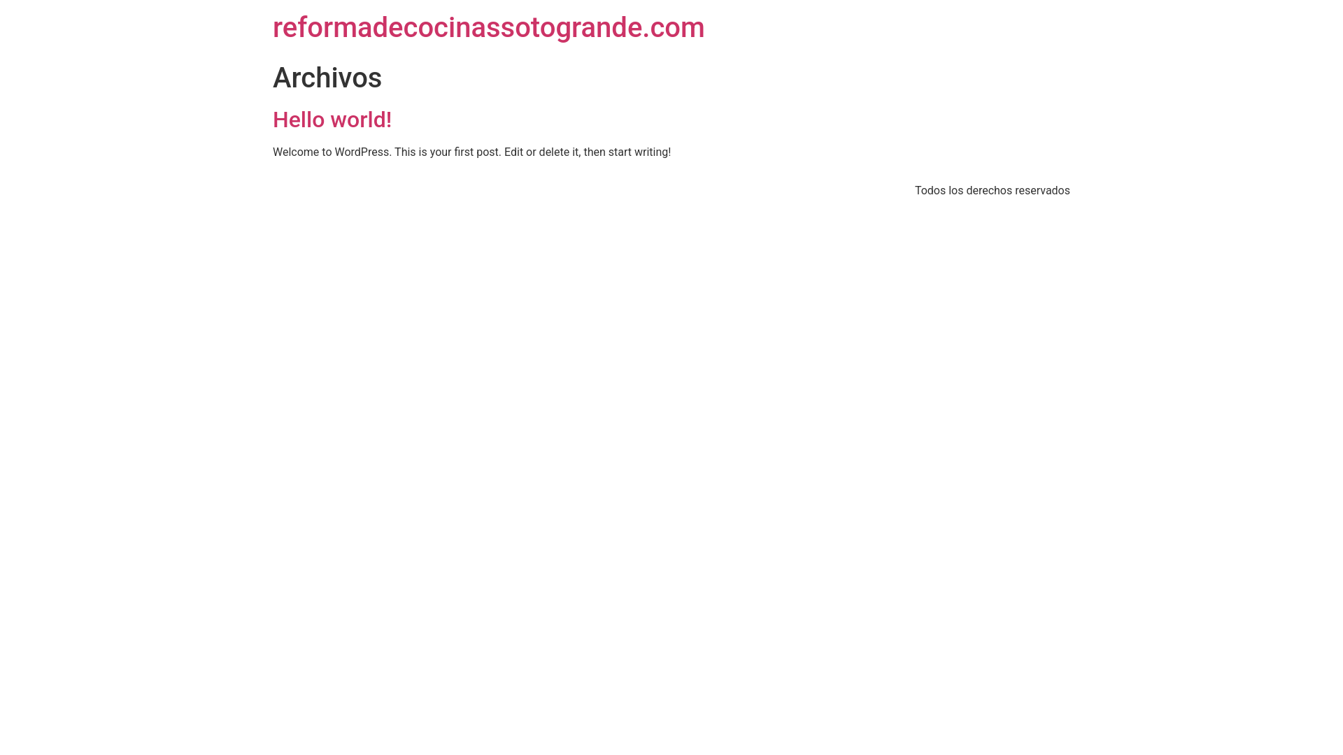website screenshot of https://reformadecocinassotogrande.com/
