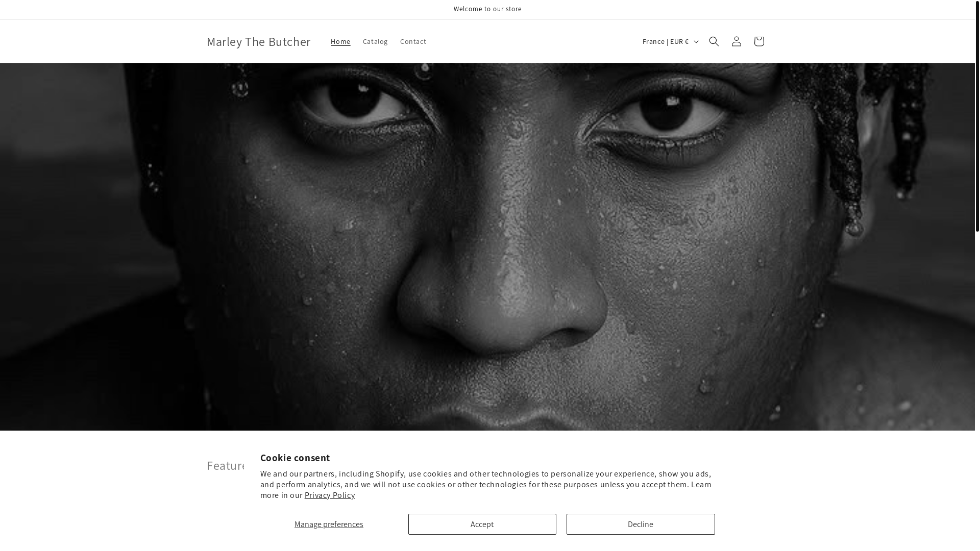 website screenshot of https://the-butcher.store/