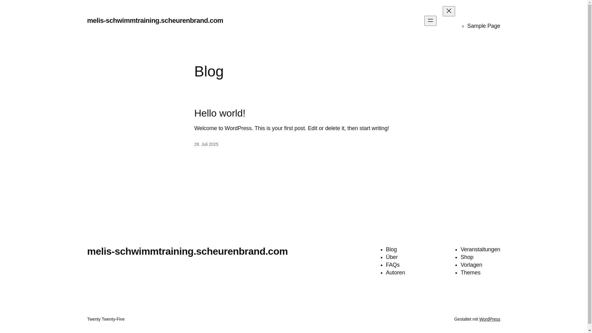 website screenshot of https://melis-schwimmtraining.de/