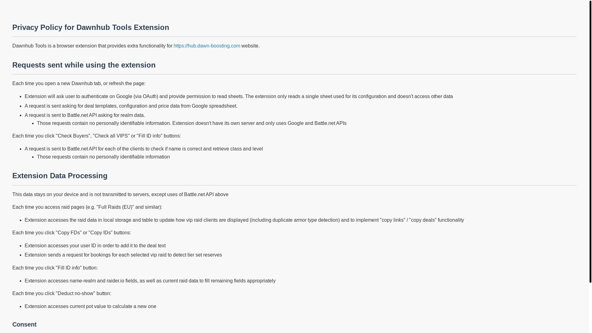 website screenshot of https://dawnhub-extension.pages.dev/
