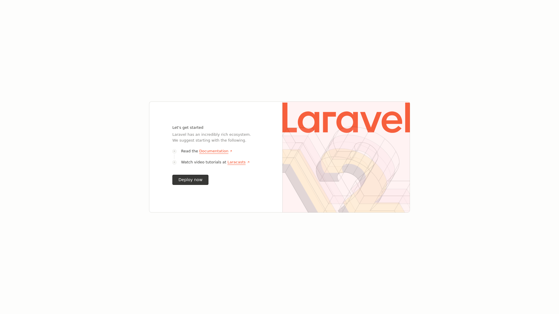 website screenshot of https://laravel-zwpfu.sevalla.app