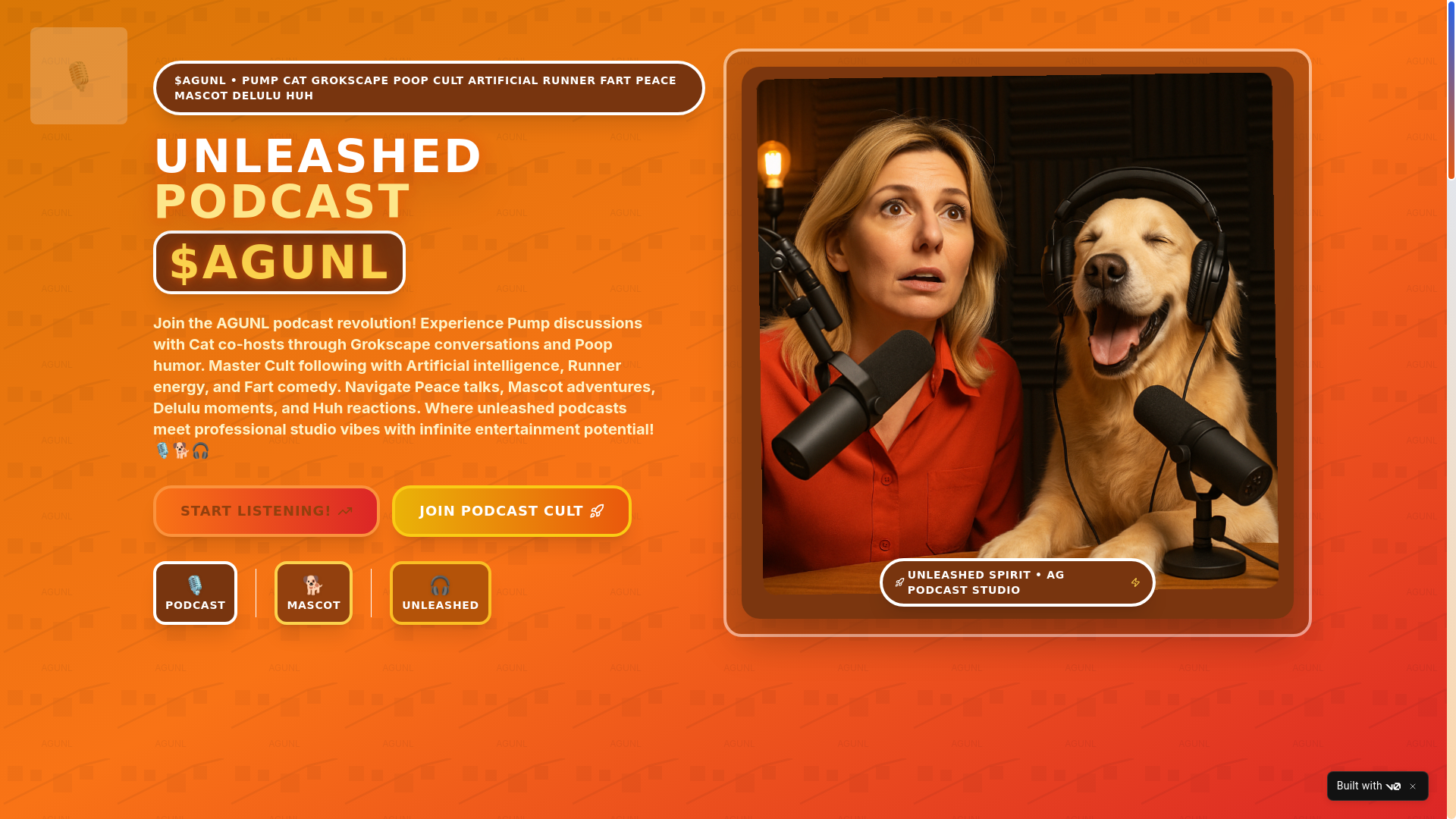 website screenshot of https://agunl.art/