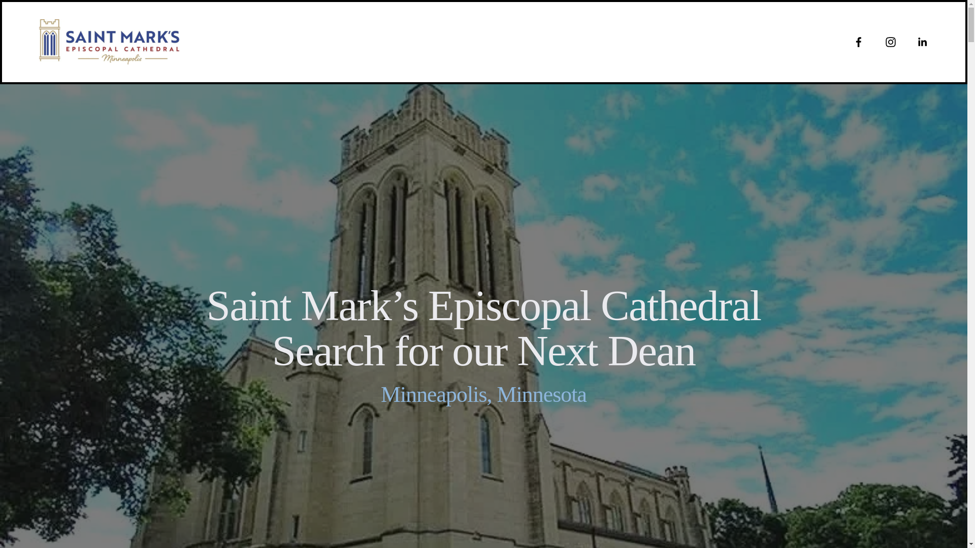 website screenshot of https://saintmarksmplsdeansearch.org/