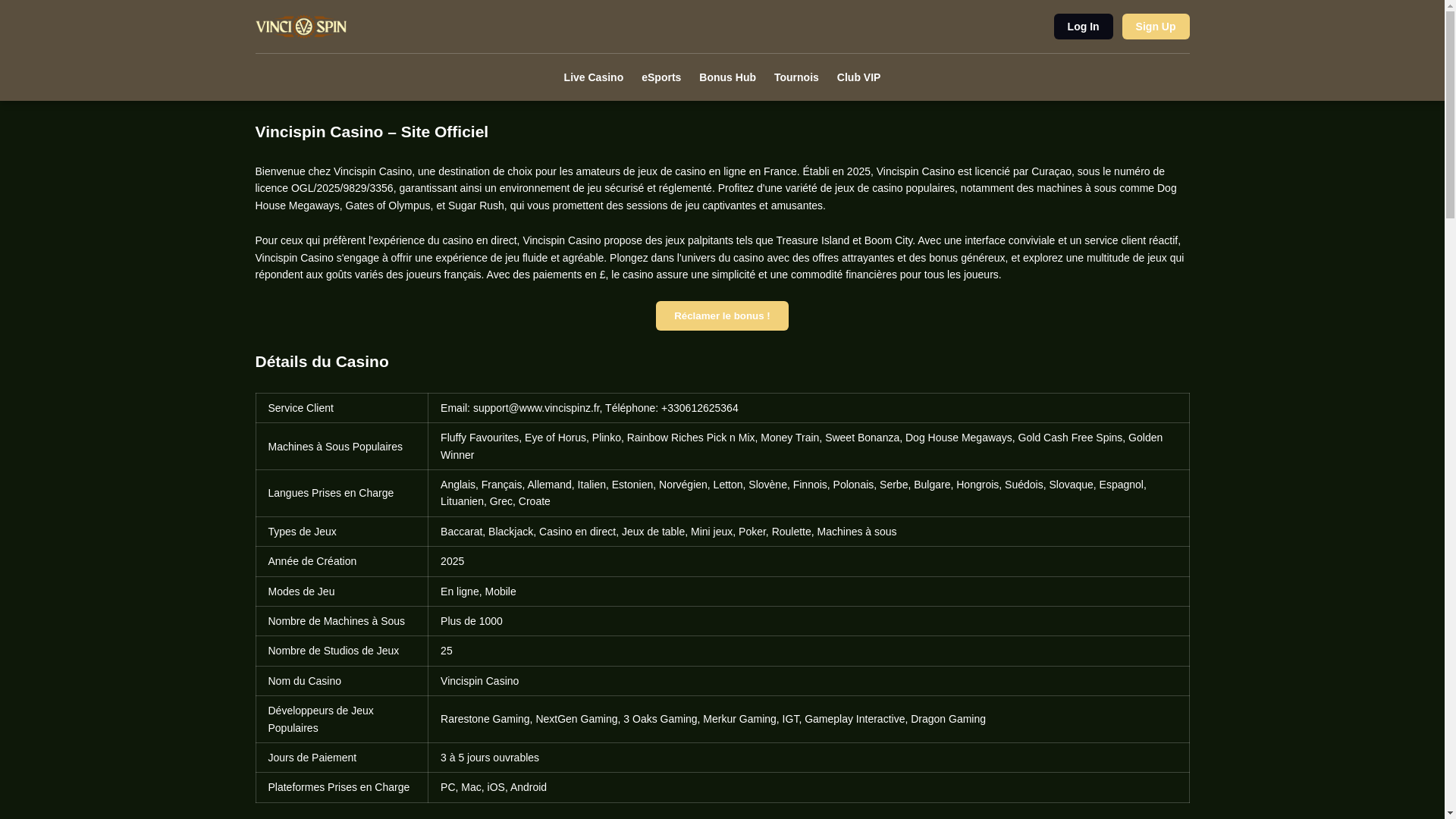 website screenshot of https://www-vincispinz-fr.pages.dev/