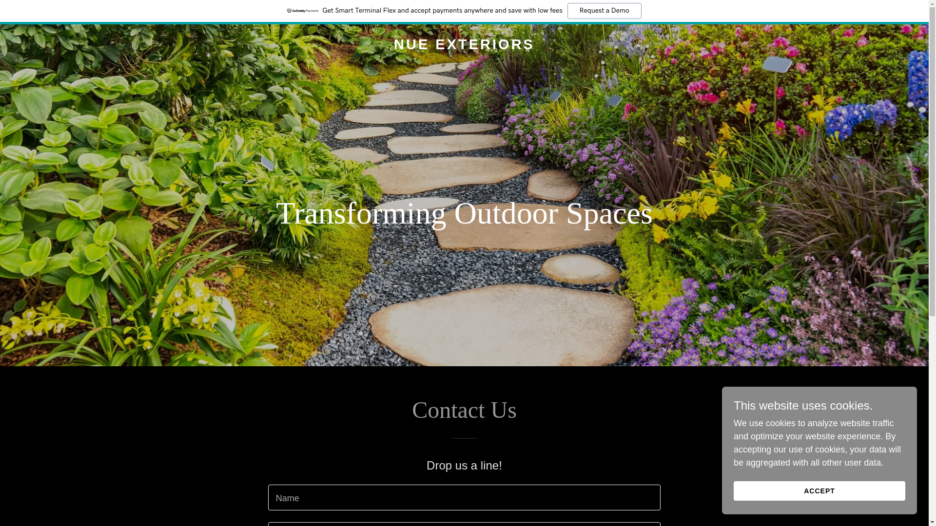 website screenshot of https://nueexteriors.com.au/