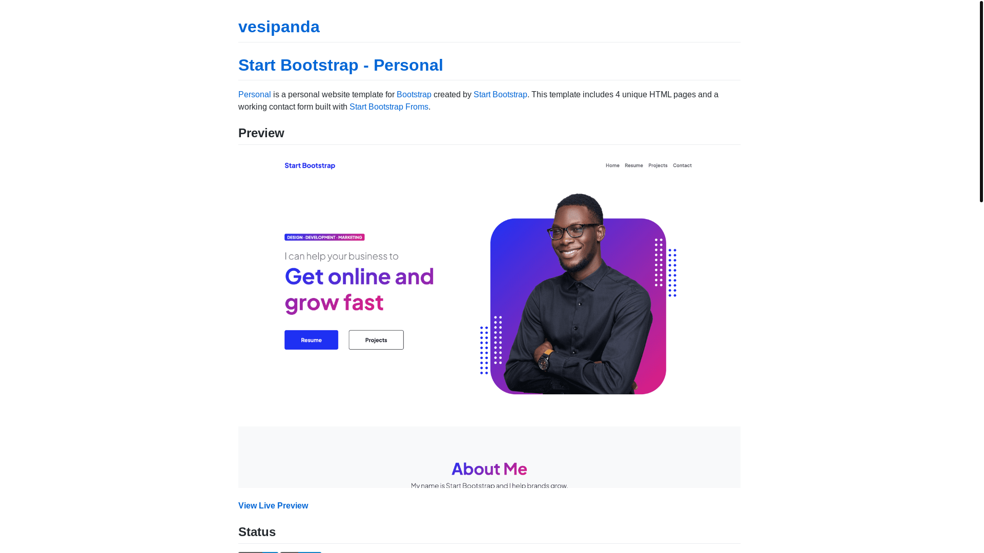 website screenshot of https://vesipanda.com/
