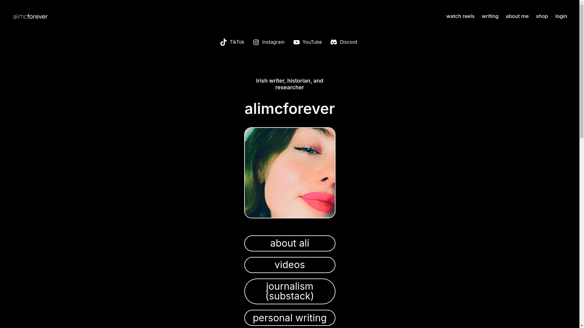 website screenshot of https://alimcirish.com/