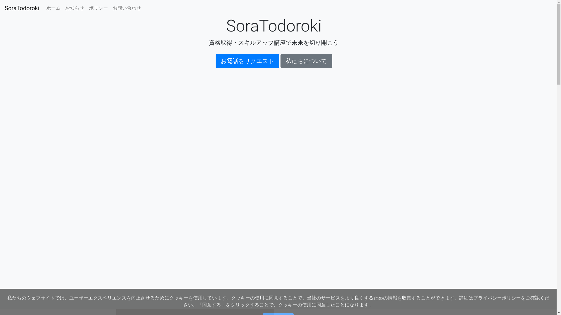 website screenshot of https://soratodoroki.tech/