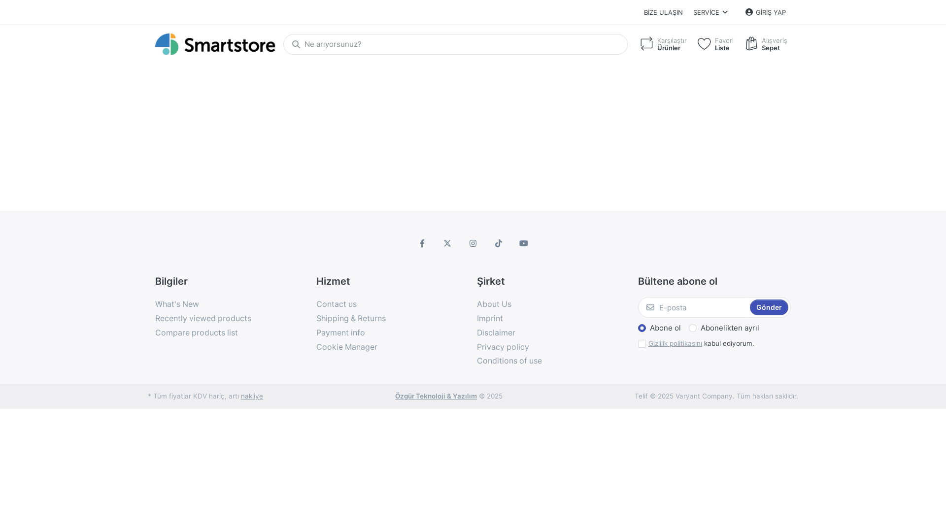 website screenshot of https://varyantcompany.com/