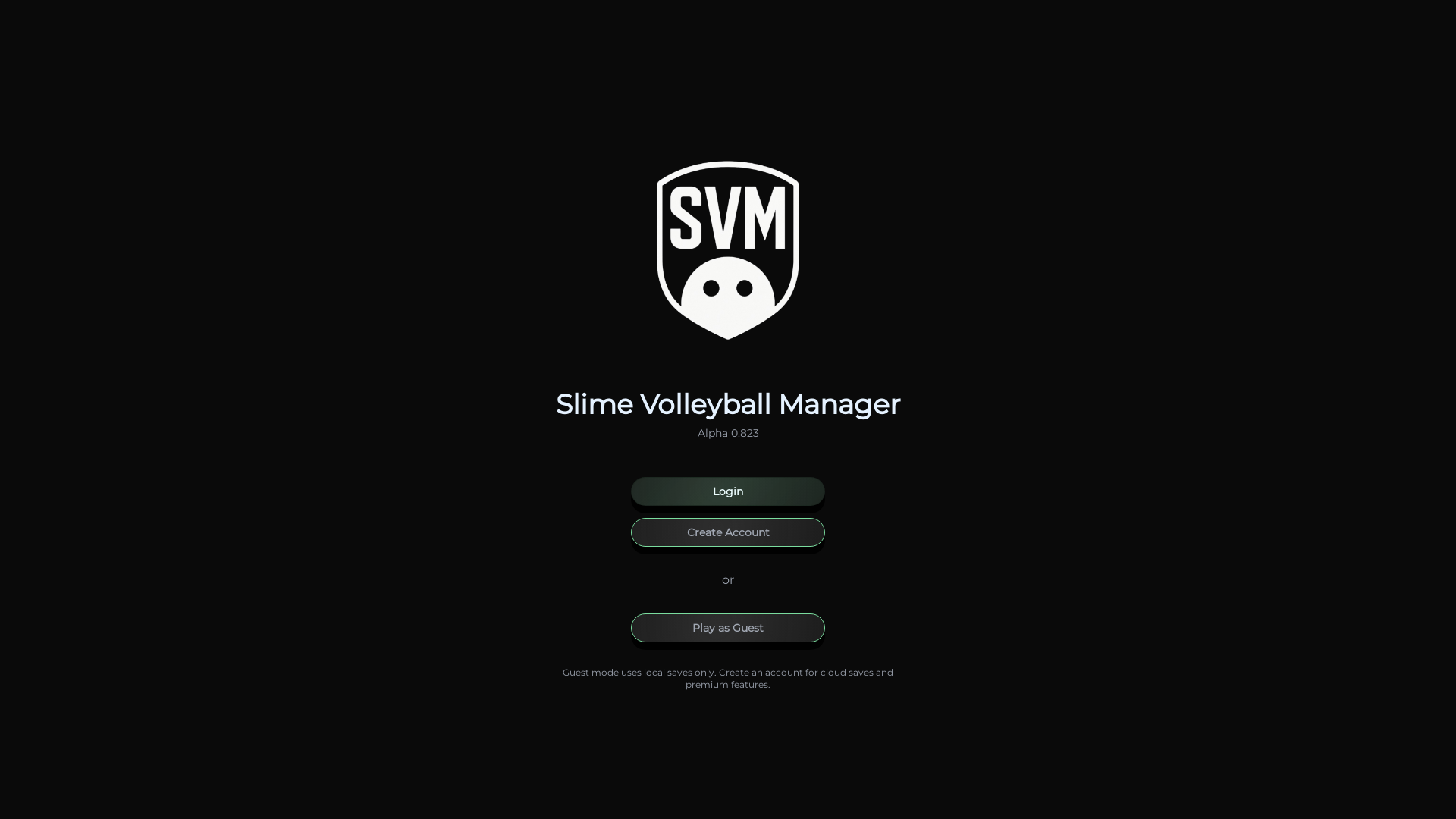 website screenshot of https://slimevolleyballmanager.com/