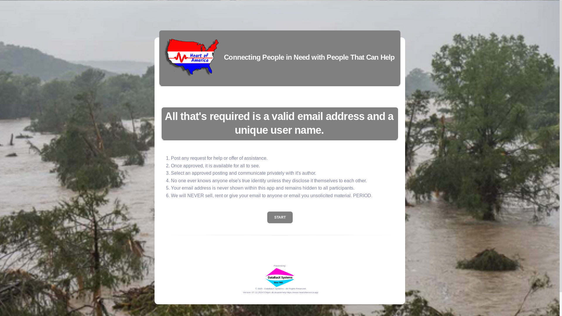 website screenshot of https://heartofamerica.app/