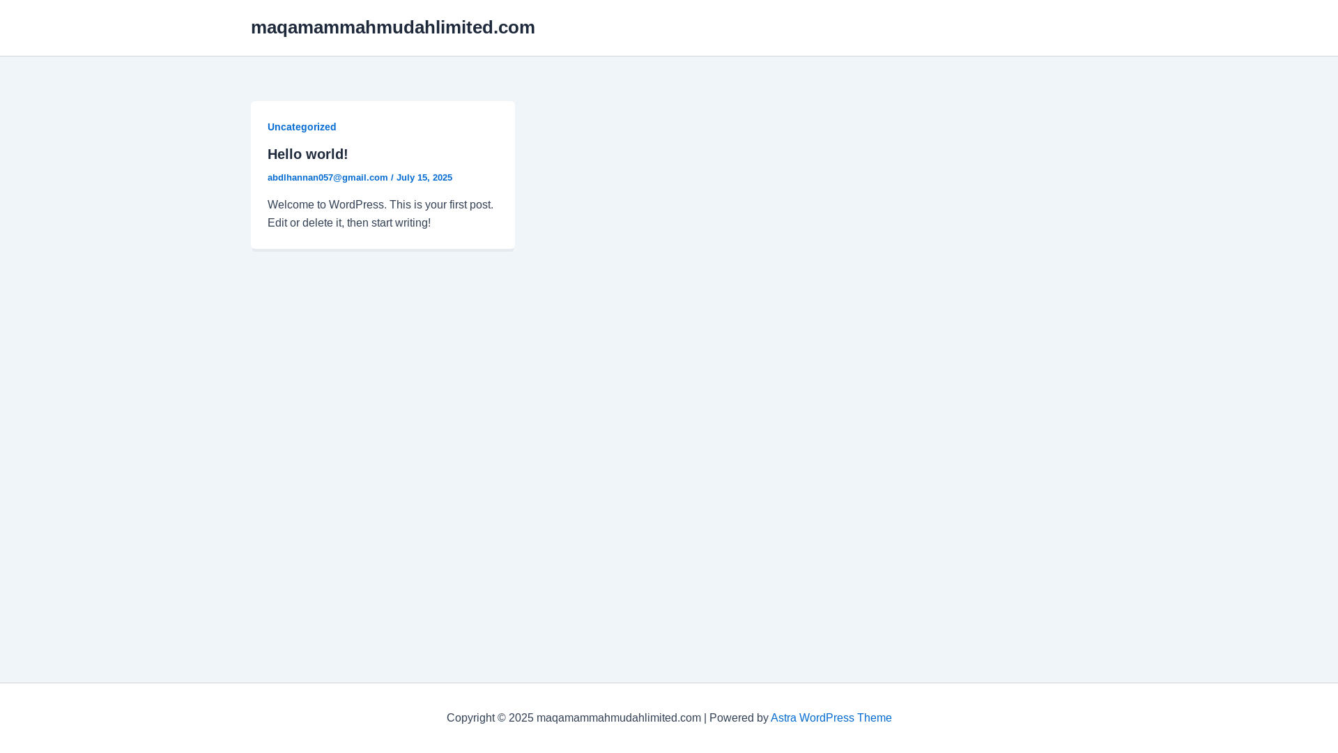 website screenshot of https://maqamammahmudahlimited.com/