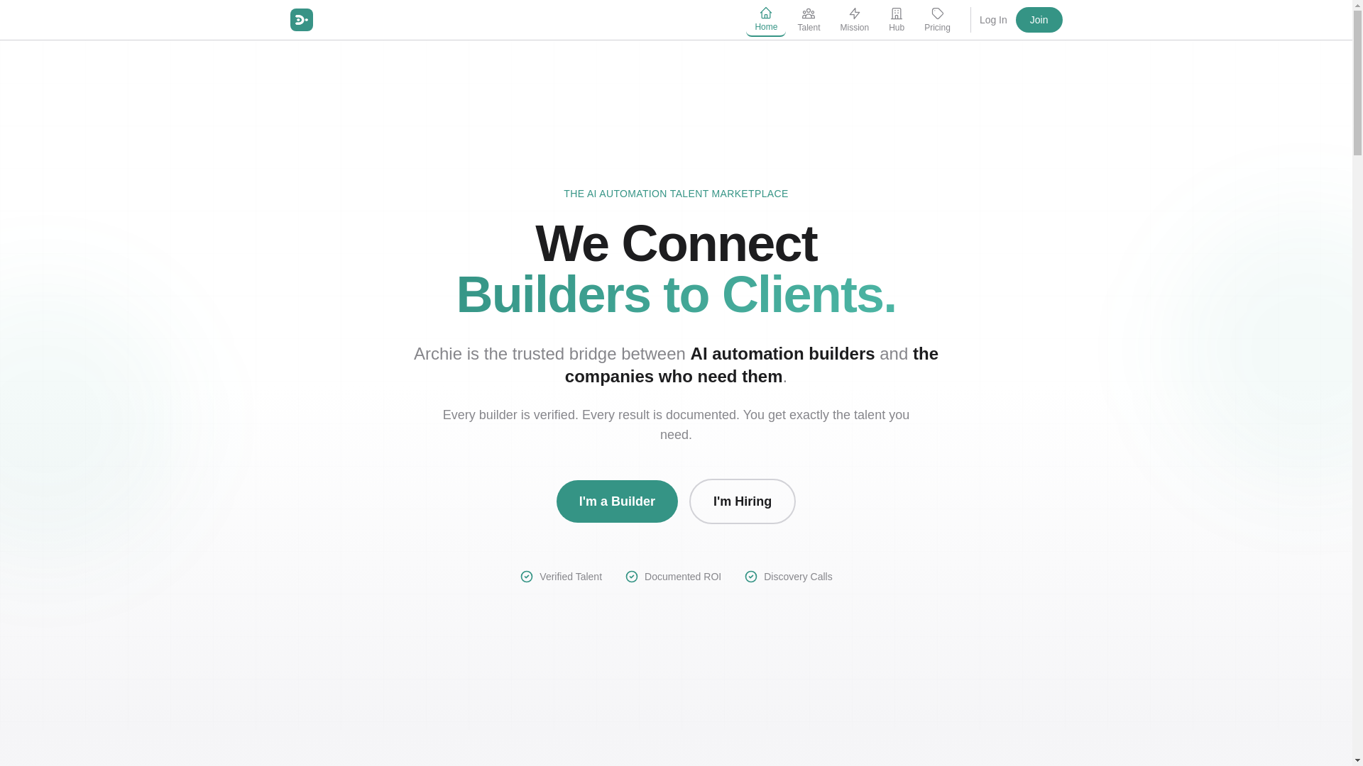 website screenshot of https://archieagentic.com/