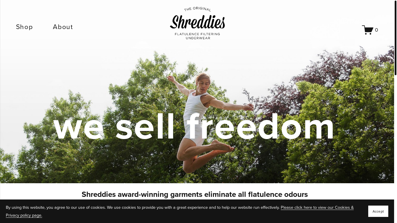website screenshot of https://www.myshreddies.com/