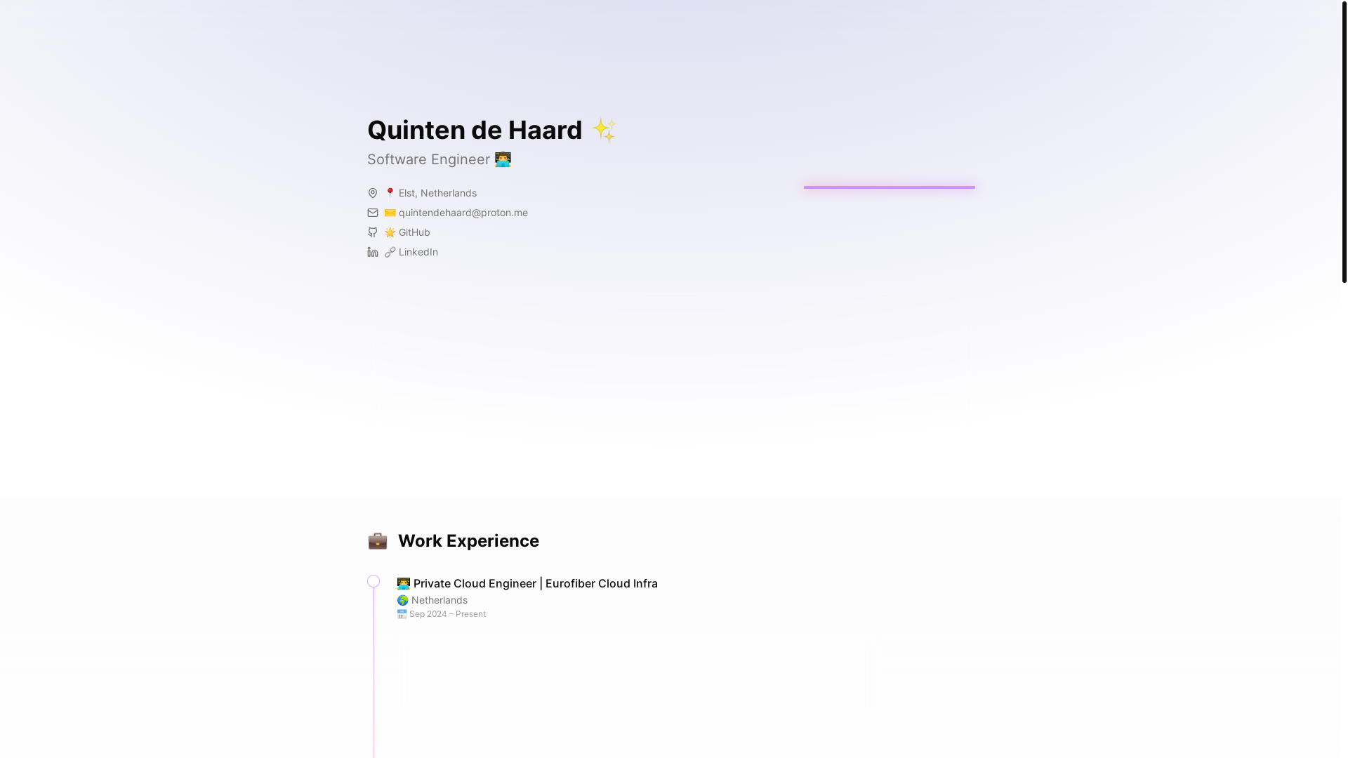 website screenshot of https://quinten-site.pages.dev/