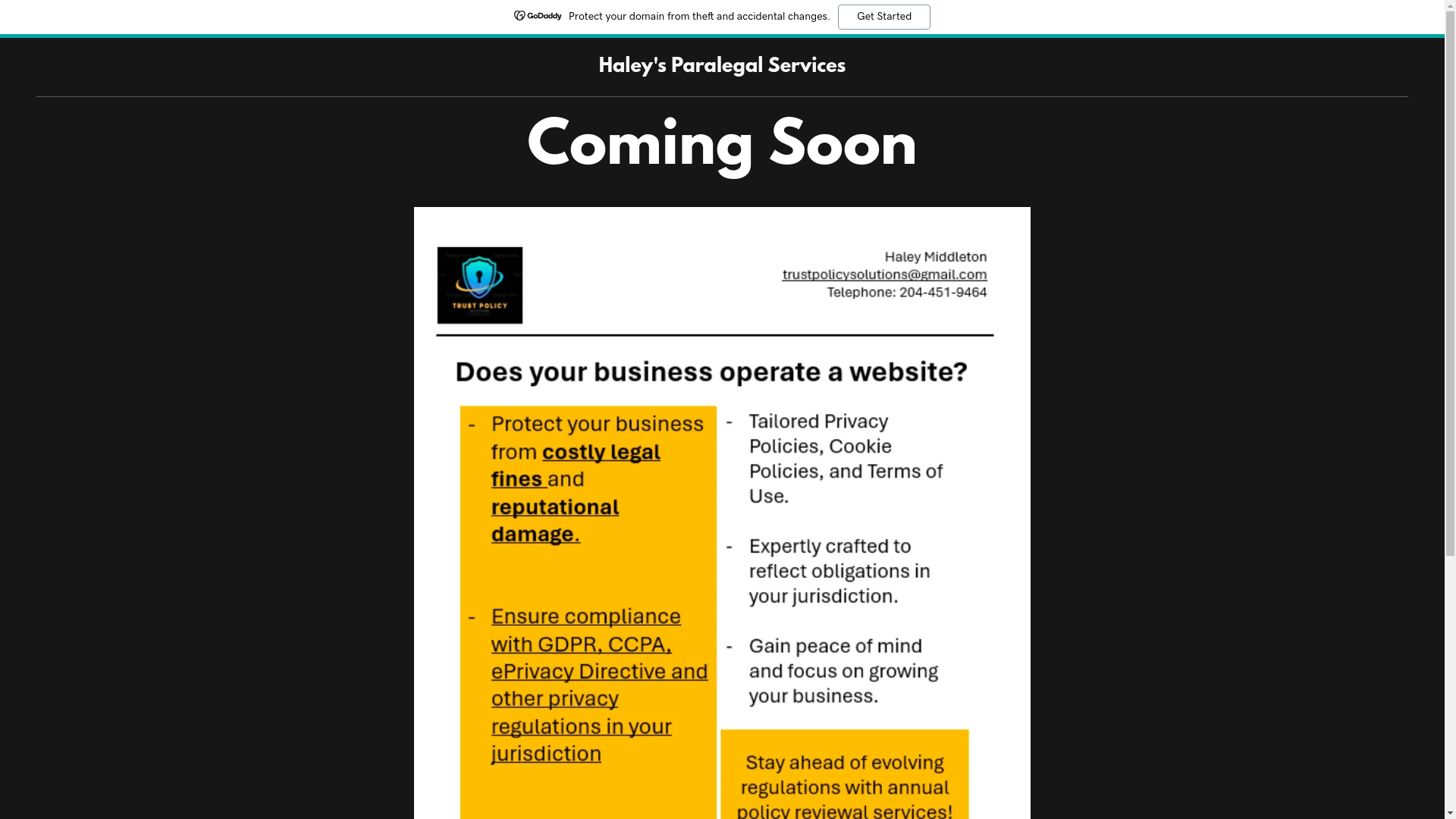 website screenshot of https://trustpolicysolutions.com/