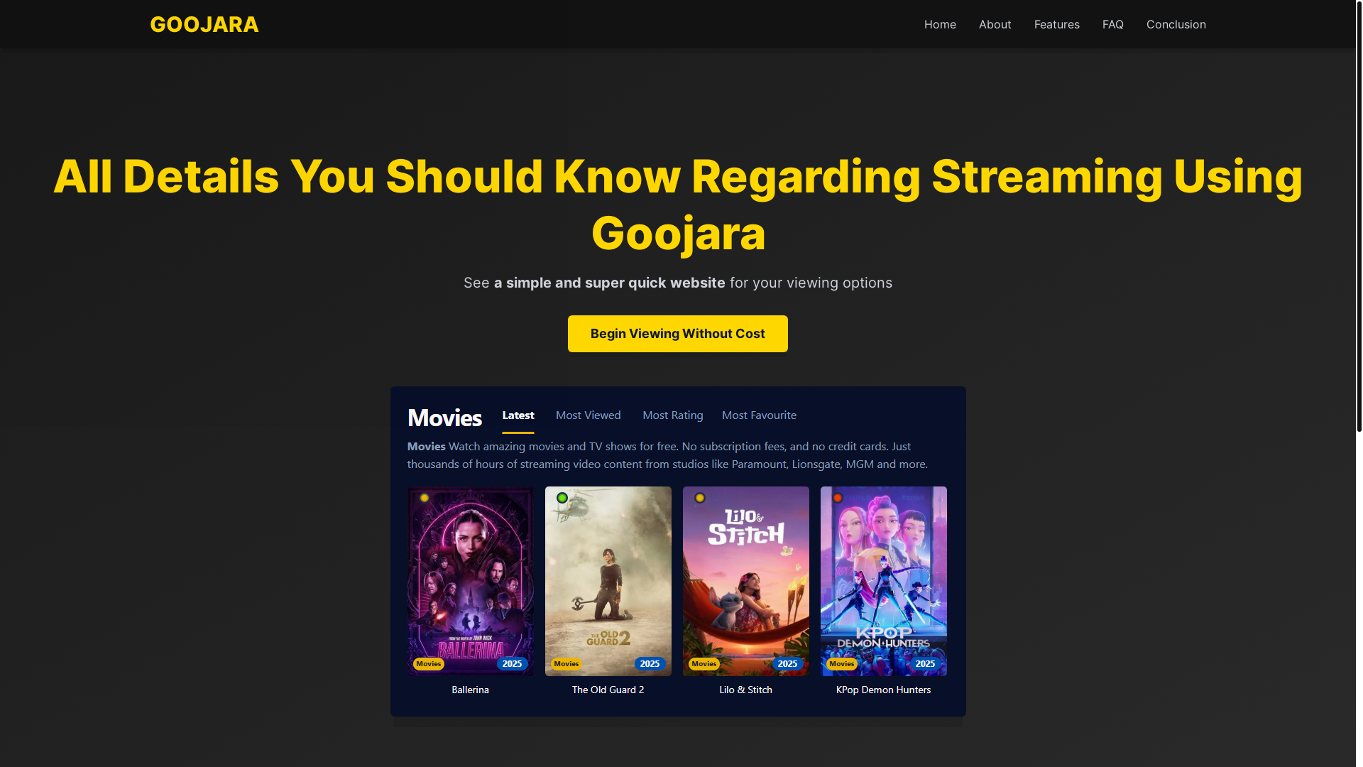 website screenshot of https://goojara-42m8-dj7.pages.dev/