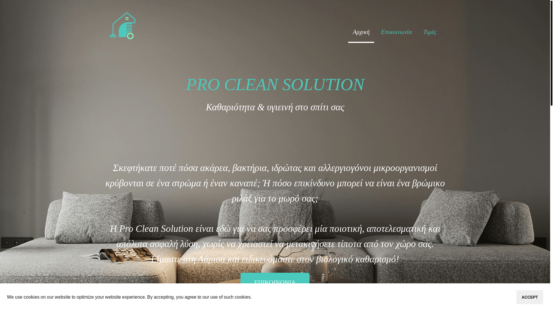 website screenshot of https://procleansolution.gr/