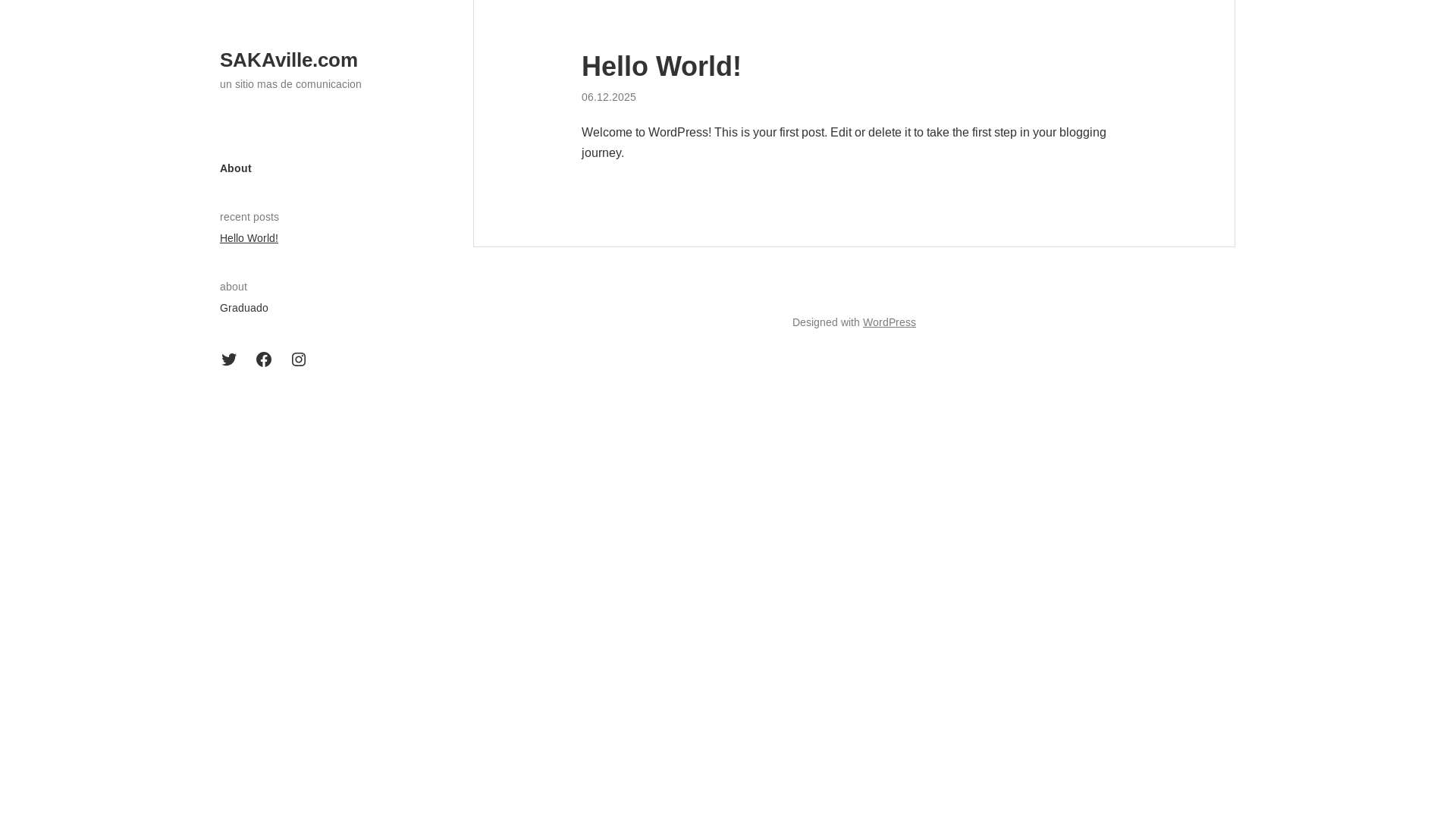 website screenshot of https://sakaville.com/