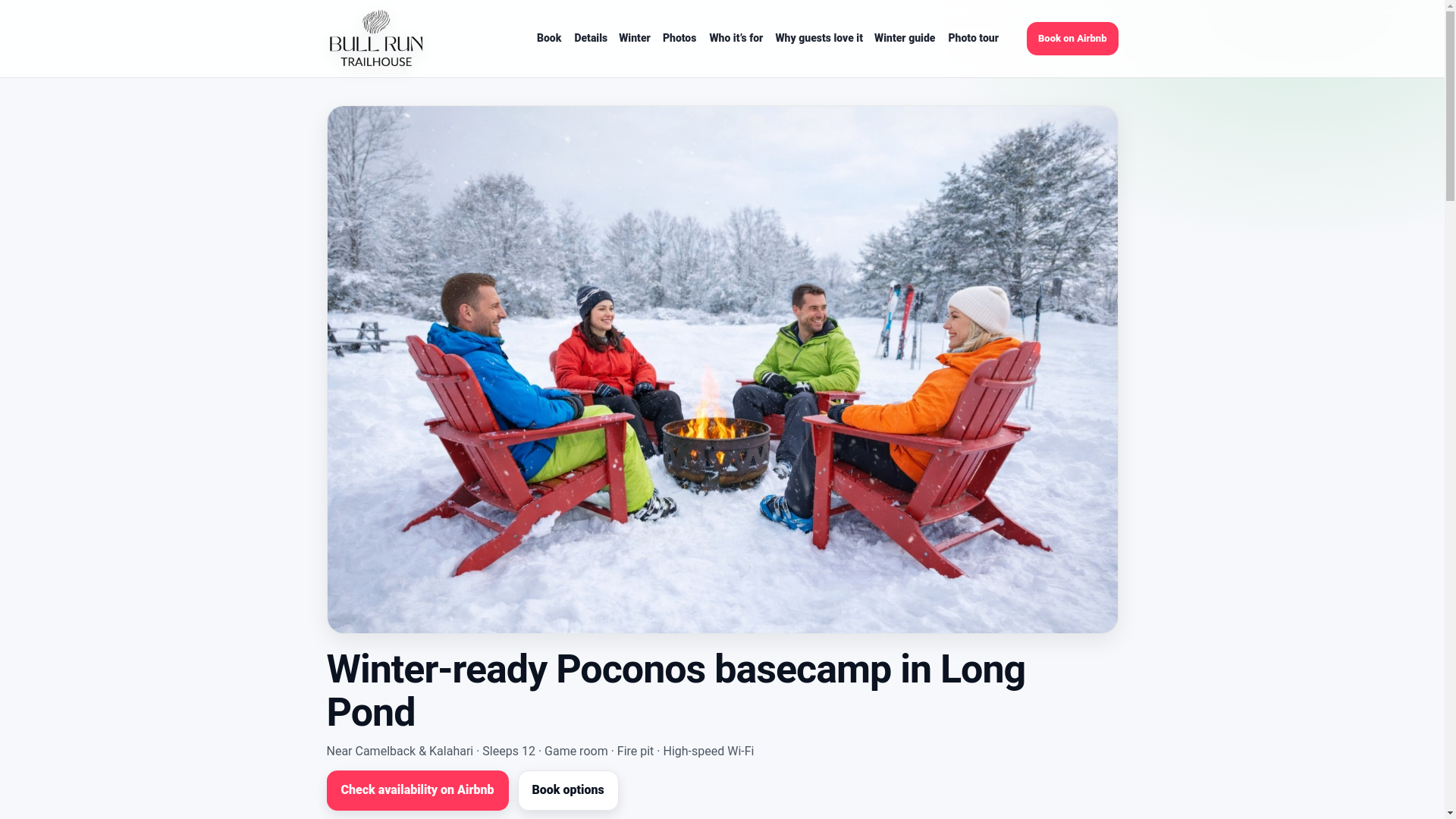 website screenshot of https://bullruntrailhouse.pages.dev/