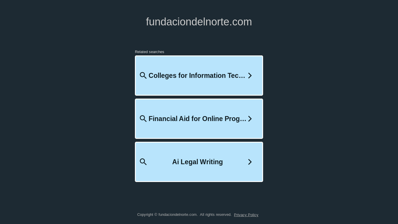 website screenshot of https://fundaciondelnorte.com/