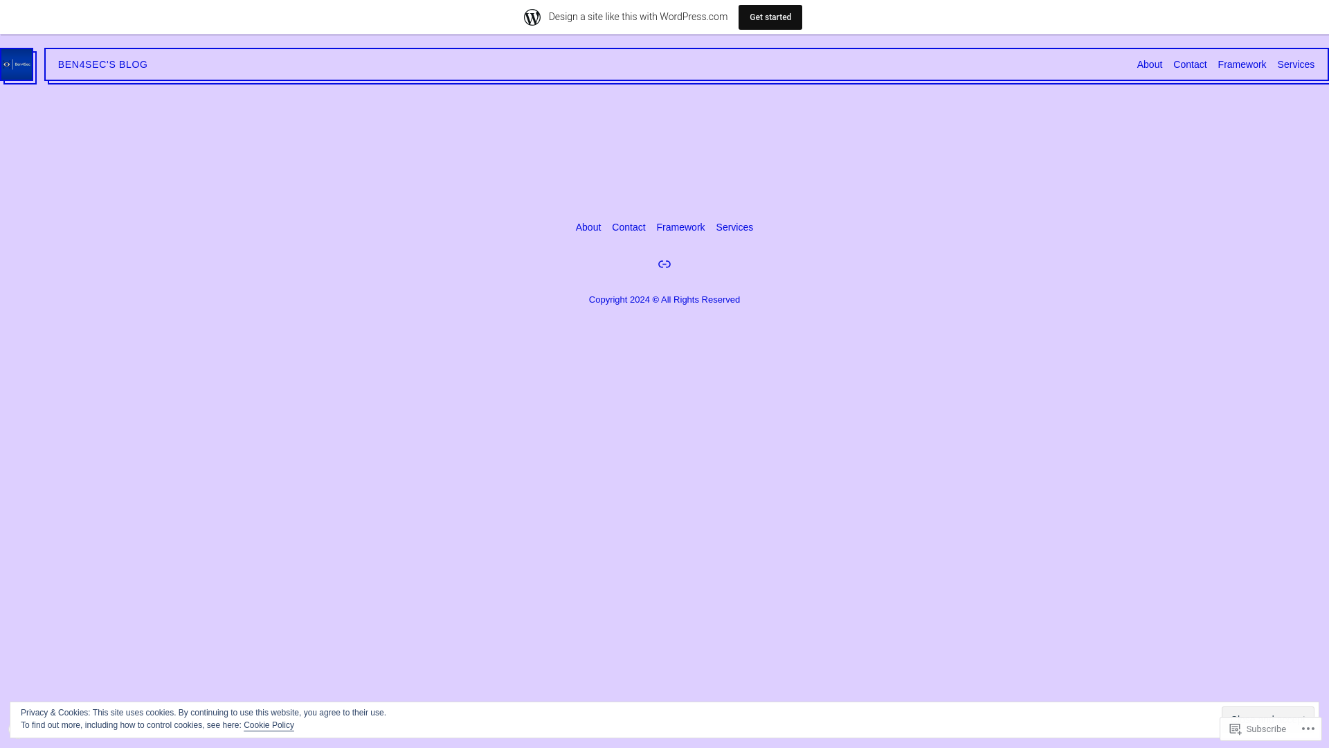 website screenshot of https://ben4sec.wordpress.com/
