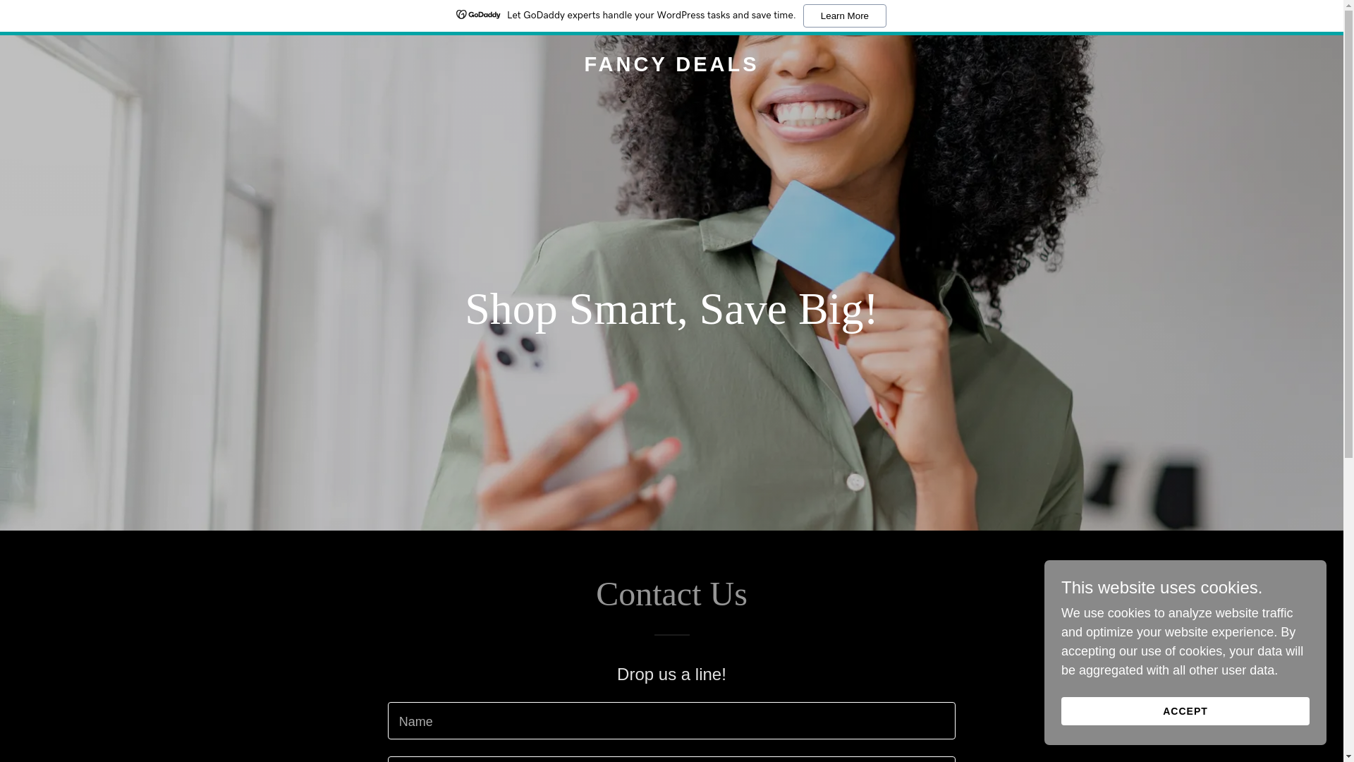 website screenshot of https://fancydeals.online/