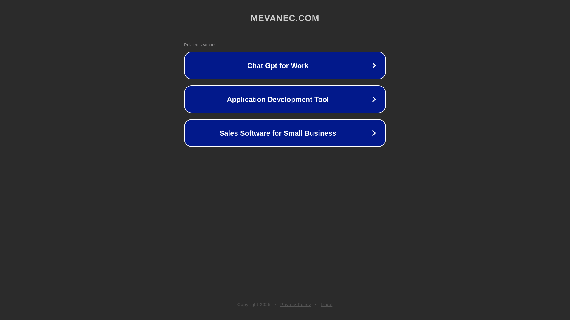 website screenshot of https://mevanec.com/