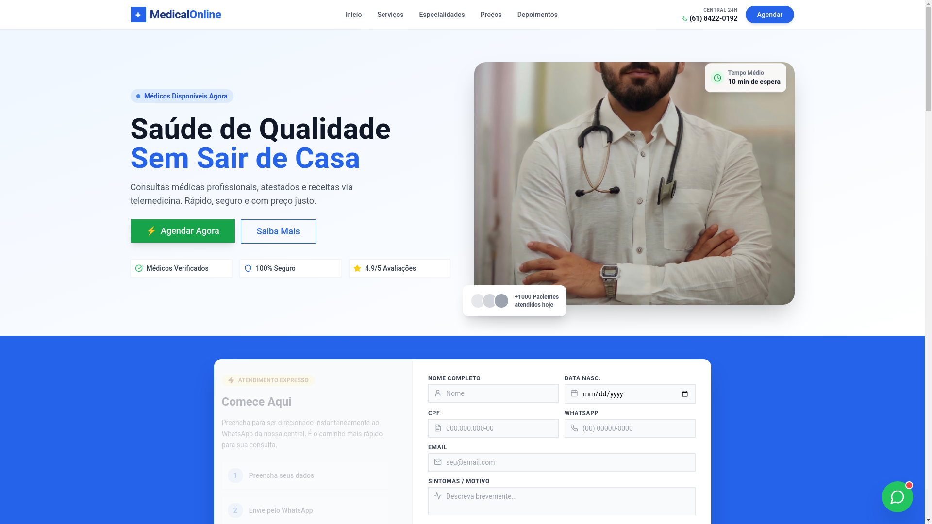 website screenshot of https://clinicamedical.site/