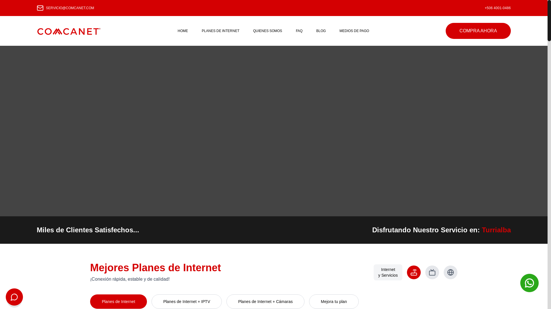 website screenshot of https://www.comcanet.com/