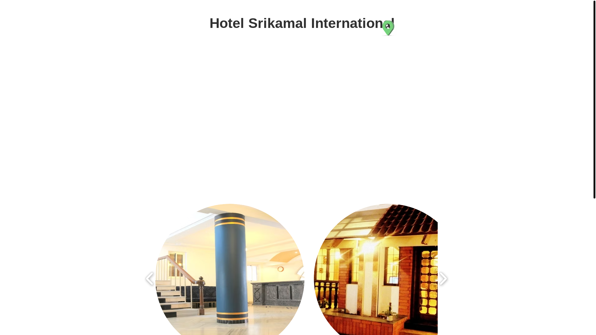 website screenshot of https://hotelsrikamalsolapur.in/