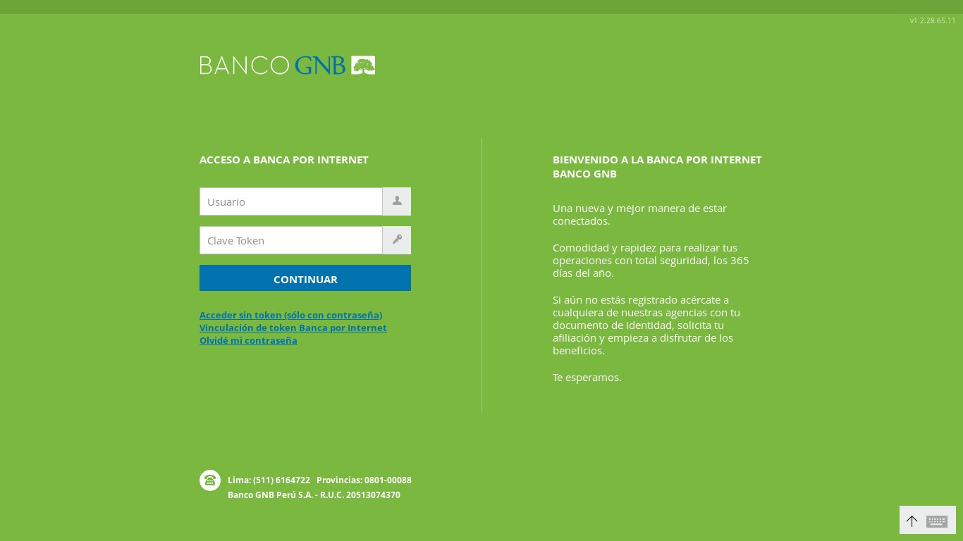 website screenshot of https://ib.bancognb.com.pe/client/